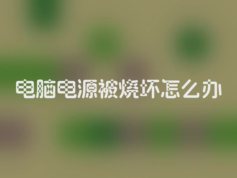 电脑电源被烧坏怎么办