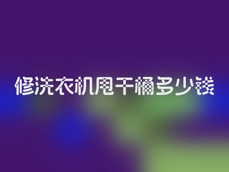 修洗衣机甩干桶多少钱