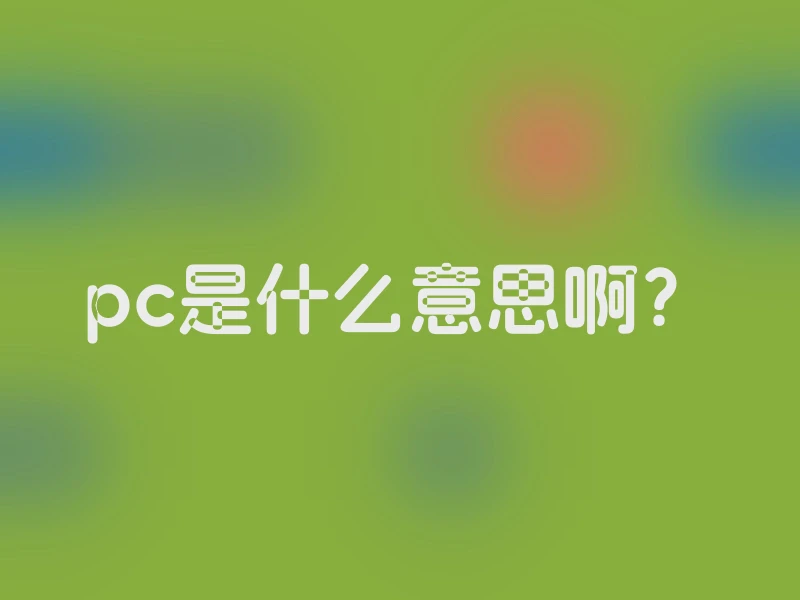 pc是什么意思啊？