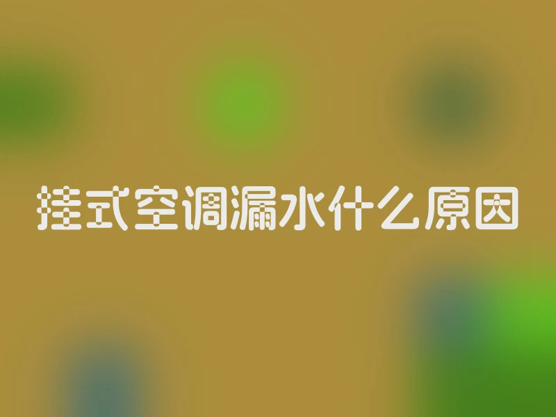 挂式空调漏水什么原因