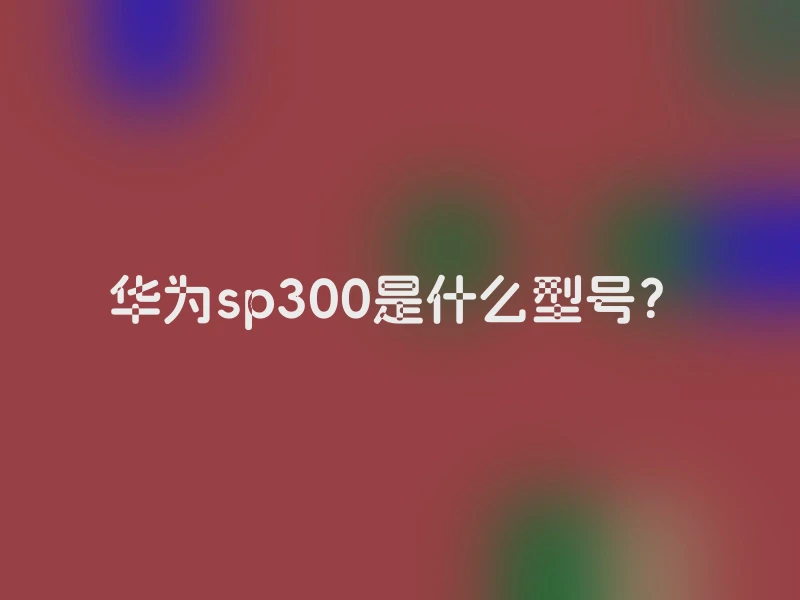 华为sp300是什么型号？
