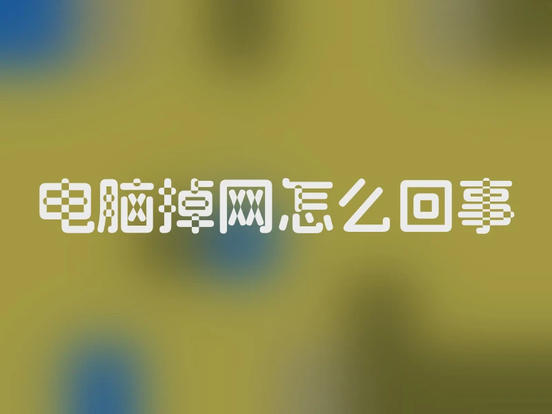 电脑掉网怎么回事