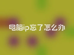 电脑ip忘了怎么办