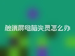 触摸屏电脑失灵怎么办
