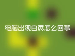 电脑出现白屏怎么回事