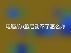 电脑从u盘启动不了怎么办