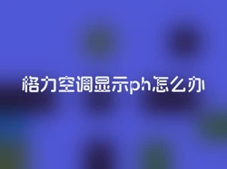 格力空调显示ph怎么办