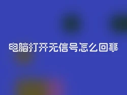 电脑打开无信号怎么回事