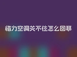 格力空调关不住怎么回事