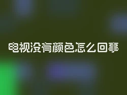 电视没有颜色怎么回事