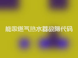 能率燃气热水器故障代码