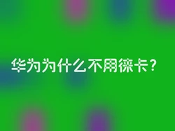 华为为什么不用徕卡？