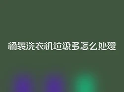 桶装洗衣机垃圾多怎么处理