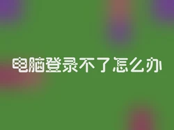 电脑登录不了怎么办