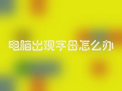 电脑出现字母怎么办