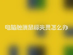 电脑触摸鼠标失灵怎么办