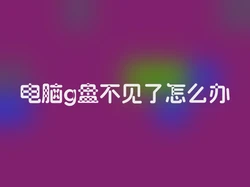 电脑g盘不见了怎么办