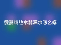 爱妻牌热水器漏水怎么修