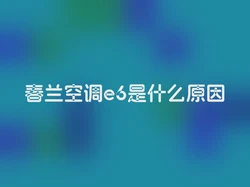 春兰空调e6是什么原因