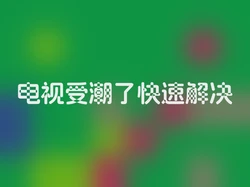 电视受潮了快速解决