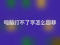 电脑打不了字怎么回事